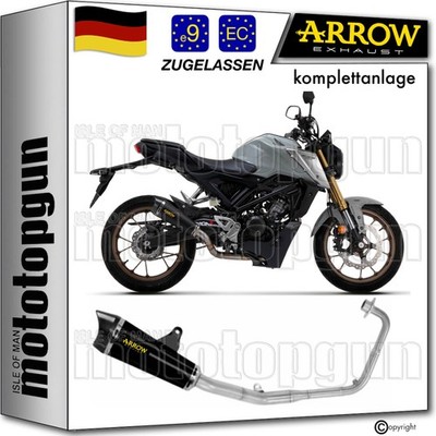 ARROW KOMPLETTANLAGE OP X-KONE NICHROM SCHWARZ C HONDA CB 125 R 2023 23 2024 24