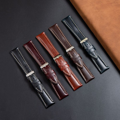 #ad Colour Changing Oil waxed Vintage Genuine Leather Watch Strap Men#x27;s 18 20 22mm $18.88
