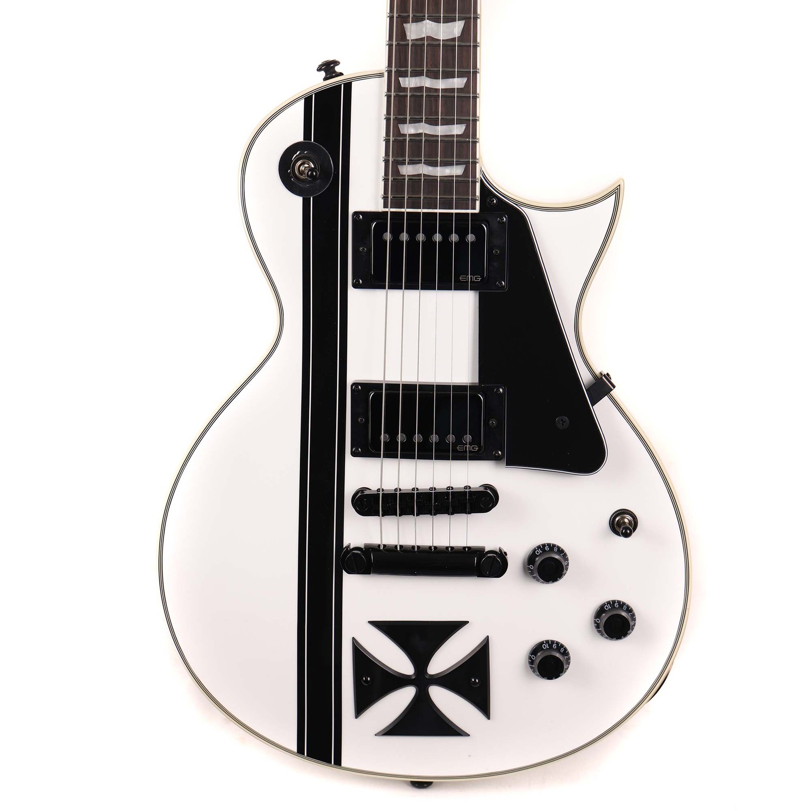 ESP LTD Iron Cross Фирменная гитара Джеймса Хэтфилда Белоснежка