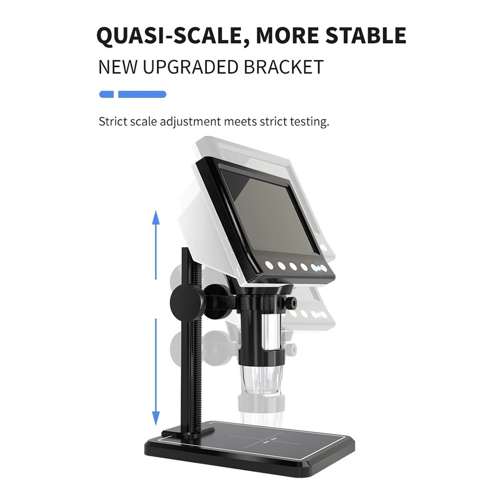 Microscope 4.3 Inch 1000X 960P Video Microscope for Adults Welding with 88028