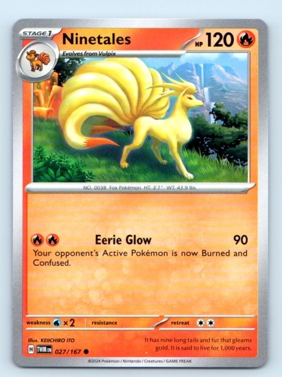 Ninetales 027/167 ~ Common English Near Mint