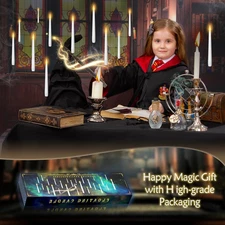 20PCS Floating LED Taper Candles with Wand Remote Halloween Hanging Party Decor