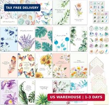 20 Pack Foiled and Glittery 5X7In Textured Box of Sympathy Cards with Envelopes