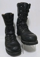 Army Boots Heavyweight Leather Combat Para Black Size UK 7 EU 41 BT13
