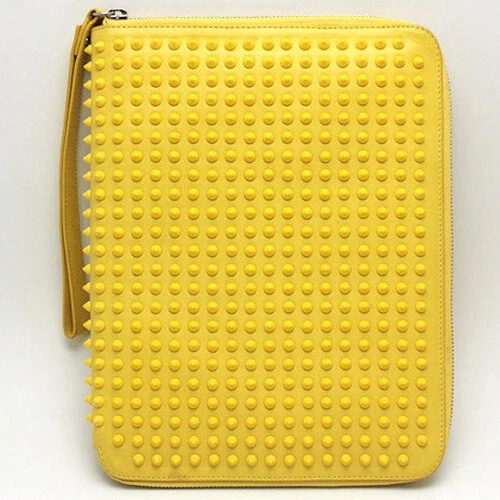 Christian Louboutin CRIS CASE Spikes, Yellow Leather [EX] Limited From JAPAN Foto 2 de 4