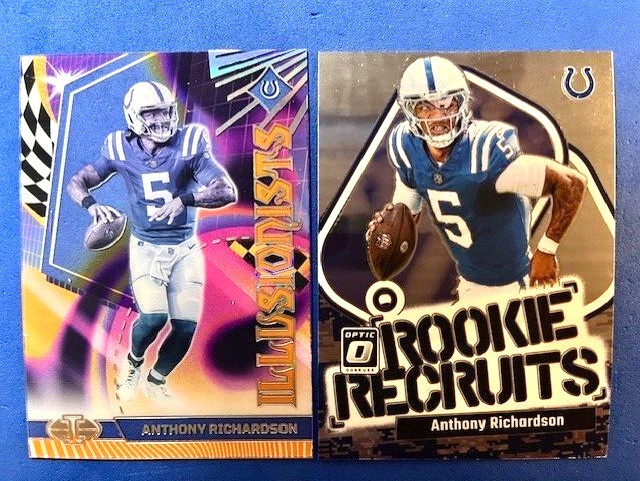 Anthony Richardson 2023 Illusionists RC & 2023 Donruss Optic Rookie Recruits