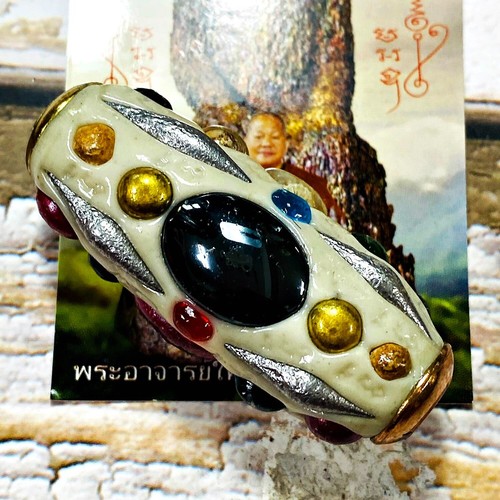 Takrut Leklai Naga Eye Wealth Protection Immortal Somporn 5cm Thai Amulet 0107 - Picture 5 of 12