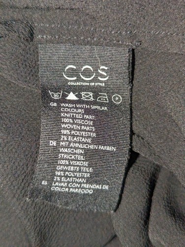 Cos Oversized Sheer Knitted Dress Long Sleeve Black Small - 第 4/6 張圖片