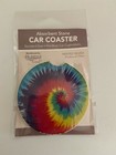 2 Car Coasters Tie Dye Absorbent Stone Standard Size & Fits most Car Cup Holders — photo 1