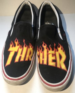 thrasher slip on vans