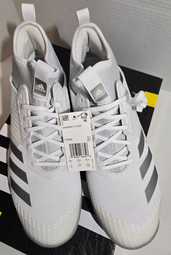 Adidas Crazyflight Mid White/Gray Womens Size 12 New with Tags and Box