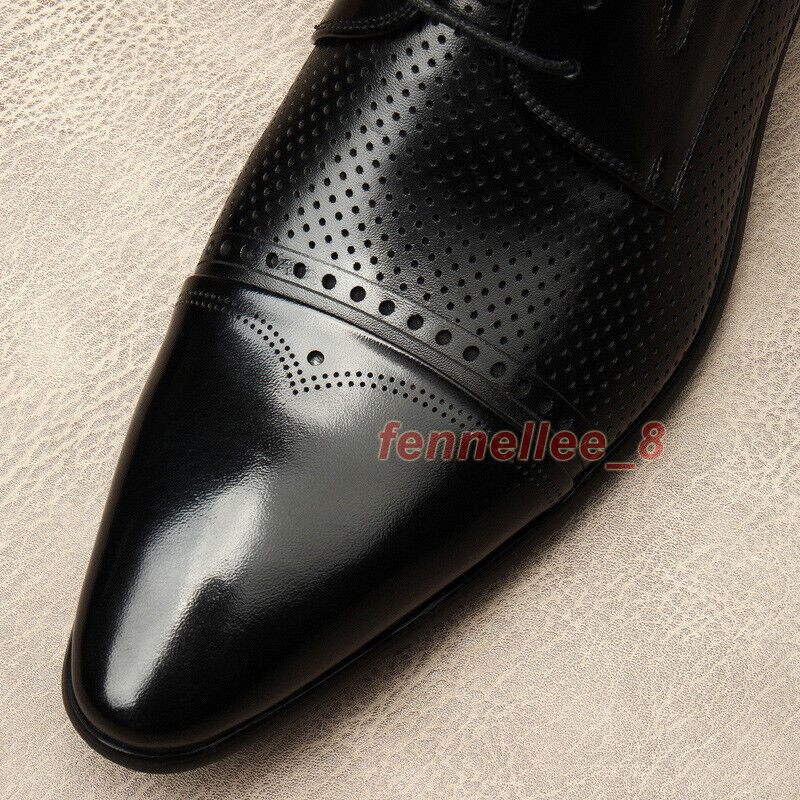 SAOLA Scarpe a punta a punta da uomo in vera pelle abito formale stringato matrimonio da lavoro britannico