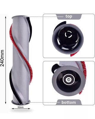 Ersatz Bürstenrolle Teppichbürste Walze Kehrstange für Dyson V11 3 Löcher 50 mm