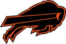 Bills Black/Orange Inspired Full Size Football Helmet Decals