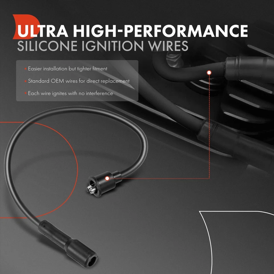 7x Spark Plug Wire Set for Dodge Dakota B150 B250 D100 D250 D150 W100 W150 3.9L - Image 3 of 4