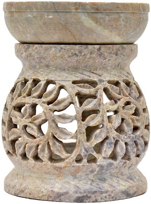 Artist Haat Duftlampe 11cm Pflanzenranke Schlingpflanze bauchförmig Speckstei...