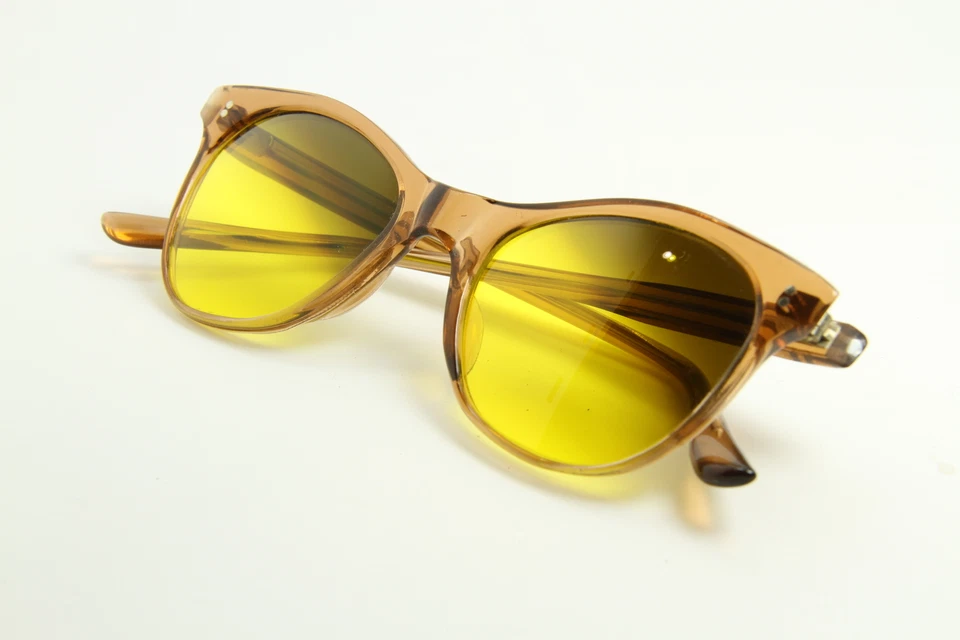 Линзы POUILLOUX 211 ацетатные светло-коричневые минеральные желтые - Изображение 3 из 4