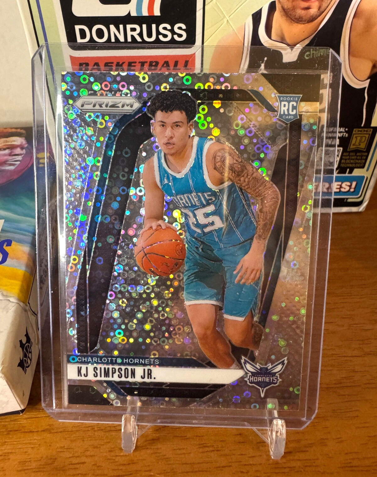 2024-25 Panini Prizm Basketball KJ Simpson JR. RC Disco Charlotte Hornets #247