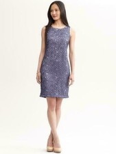 Banana Republic Rosette Lace Sheath Dress,West Palm Blue SIZE 4      #423283 N08