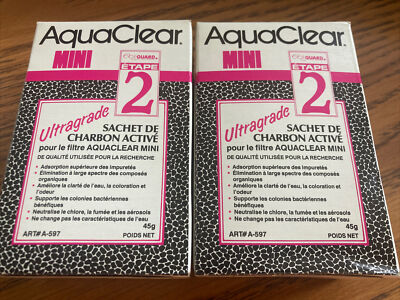 2x AquaClear Mini Activated Carbon 1.5 Ounce - A 597 A597 45g Step 2