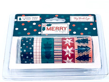 MY MIND'S EYE MERRY AND BRIGHT WASHI TAPE 6 ROLLS