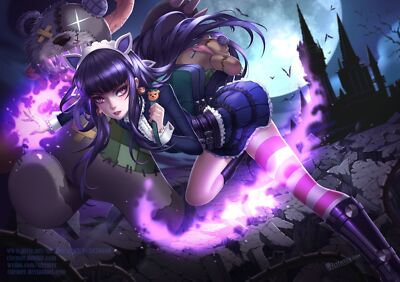 Anime girls league of legends skirt knee highs high Custom Gaming Mat Desk