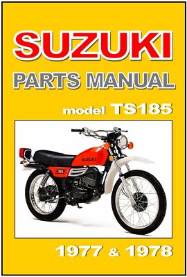 SUZUKI Parts Manual TS185 1977 & 1978 Replacement Spares Catalog