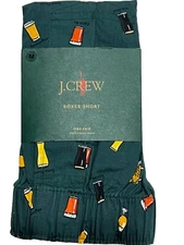 NWT J CREW Boxer Underwear Sz M-L-XL Green Beverages #J15