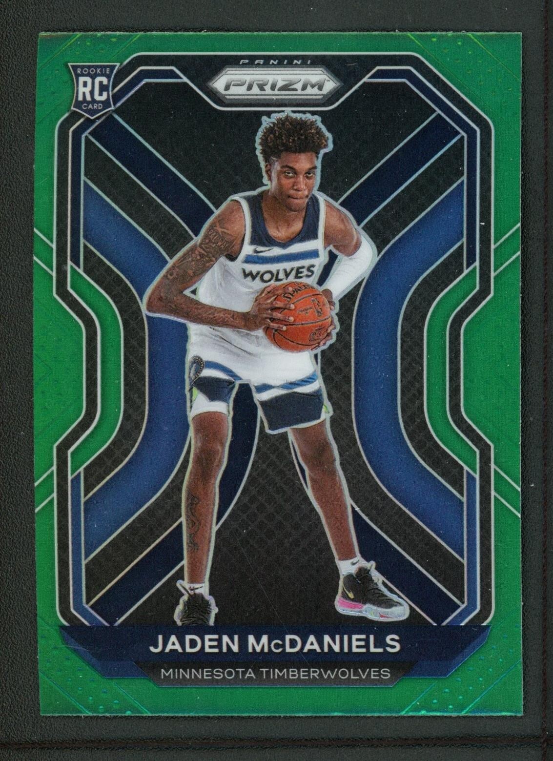 2020-21 JADEN MCDANIELS PANINI PRIZM GREEN ROOKIE RC #277