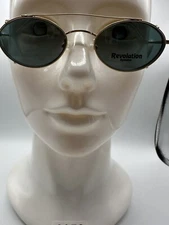 New Vintage Revolution Eyewear With Sun Shade RE069 Brushed Gold 45 19 140