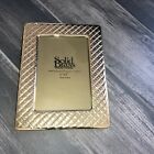 vintage solid brass gold picture frame 3.5”x5” photo