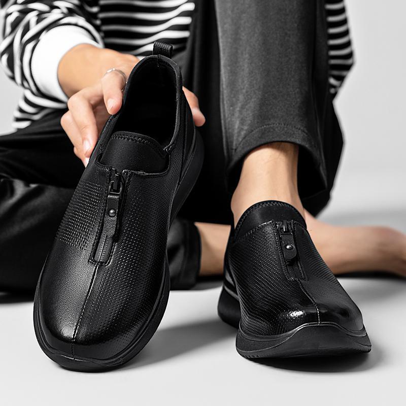 SAOLA Scarpe con suola spessa casual uomo business British Oxfords Wedding Pump nere pull on