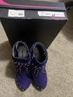 Michael Antonio Meris Purple Sexy Suede Studded Stiletto High Heel Booties 9 — photo 3