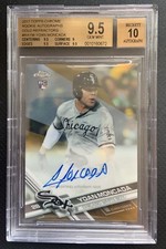 #/50 Yoan Moncada BGS 9.5 GEM 2017 Topps Chrome Gold Refractors Auto RC #RA-YM