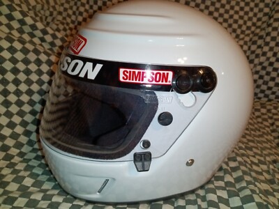 Simpson voyager Snell 2010 6-3/4 Vgc white racing helmet bell