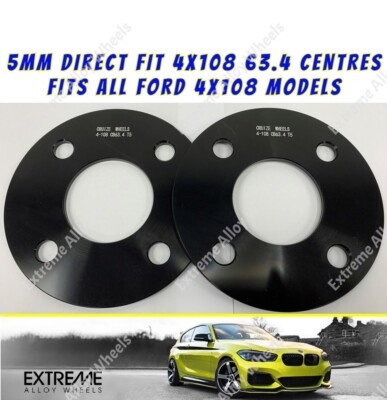 Alufelgen Spurverbreiterung 5mm für Ford Focus Mondeo Sierra Nabe zentrisch 4x108 63,4 x 2