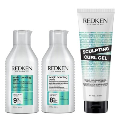 Redken Acidic Bonding CURLS Shampoo 300ml +Conditioner 300ml +Curl Gel 250ml Set