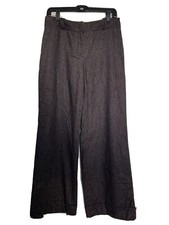 Ann Taylor Loft Julie Pants Tweed Cuff Legs Size 8