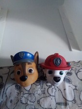 Nickelodeon Paw Patrol Character Head Water Squirter Bath Toys - Lot of 2