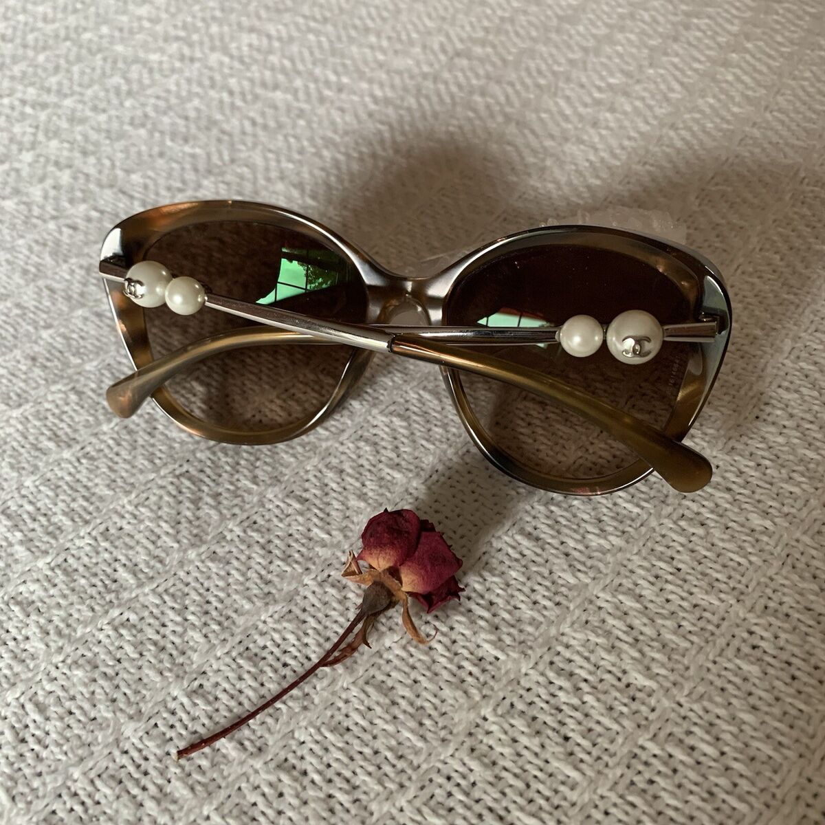 Chanel Designer Sunglasses Frames with Pearls & CC Logo 5338 Chanel Designer Sunglasses Frames with Pearls & CC Logo 5338