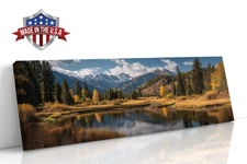 Tranquility Below the Peaks Canvas Print for Home Decor, Wall Decor Art Poster