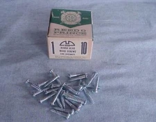 100 Round Head Slotted Wood Screws-1 Inch No.10-Reed & Prince