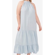 VINCE CAMUTO Women’s Sleeveless Tiered Maxi Dress Size XL NWT Arctic Surf