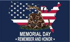 USA Live Snake 3'X5' Flag ROUGH TEX® 100D