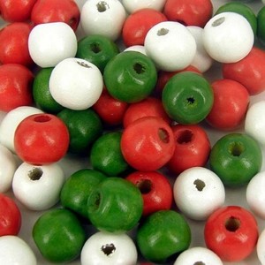 red and green beads