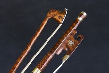 Full Size Violin Bow 4/4 Snakewood Straight Pretty inlay AAA Bow Hair Straight