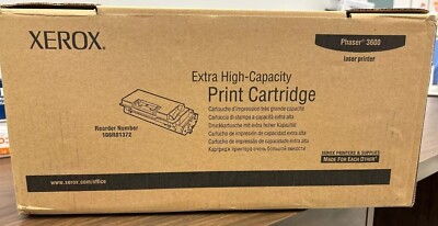 New Genuine Xerox 106R01372 Black Toner Cartridge Phaser 3600 Printer OPEN BOX