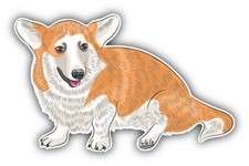 Welsh Corgi Dog Car Bumper Sticker Decal