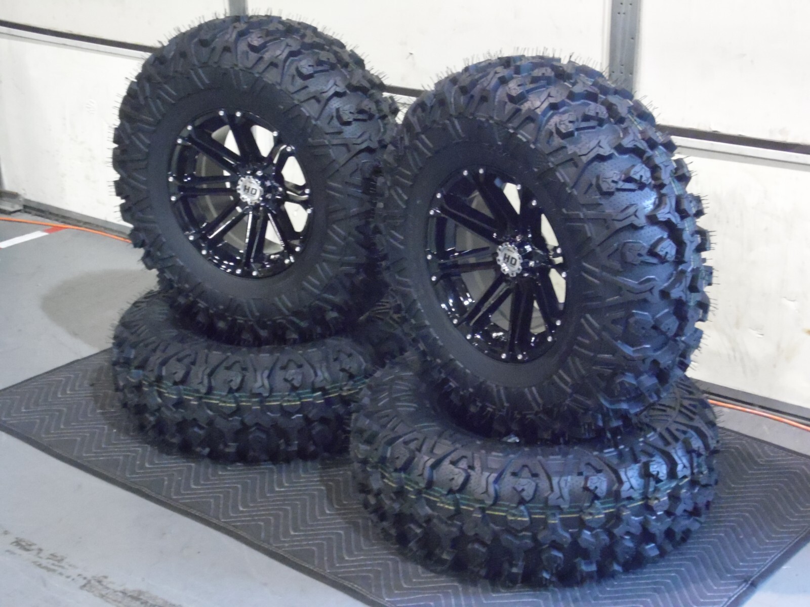 YXZ 1000 R 30" QUADKING 8 Ply RADIAL 14" HD3 BLK ATV TIRE WHEEL KIT IRS11K eBay