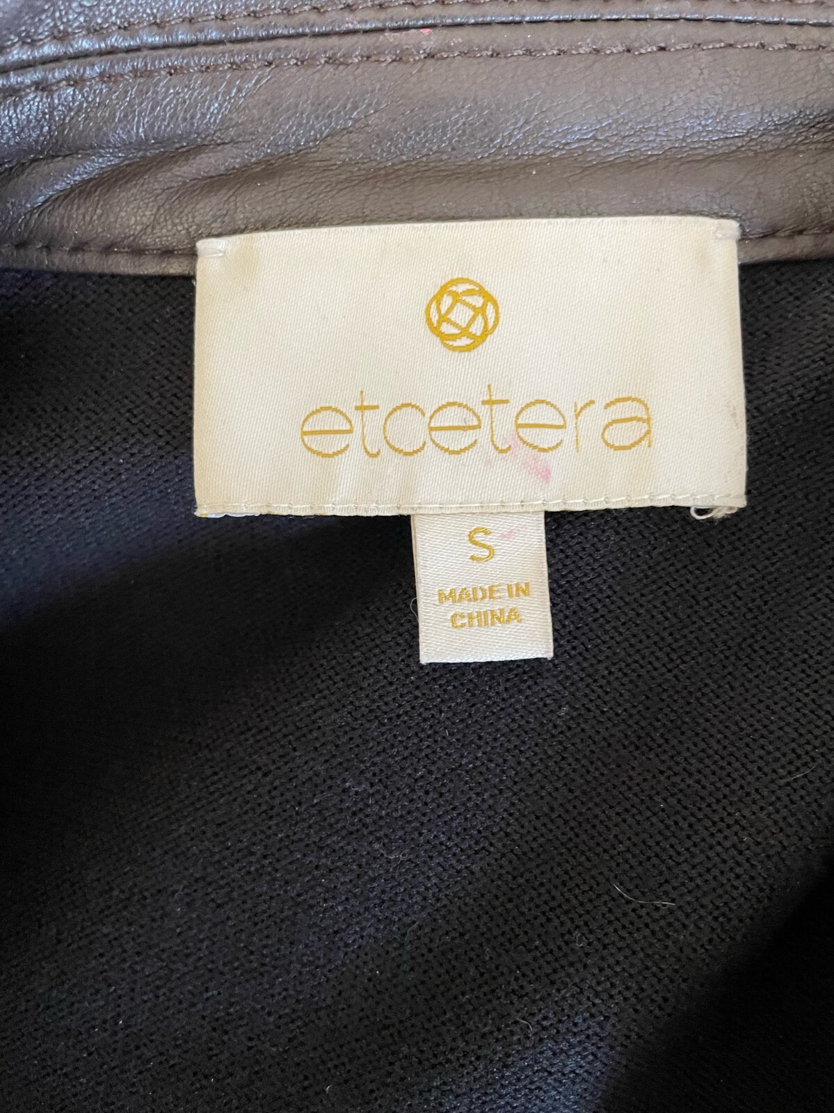 Etcetera Short Leather Biker Jacket Women's Size Smal… Gem